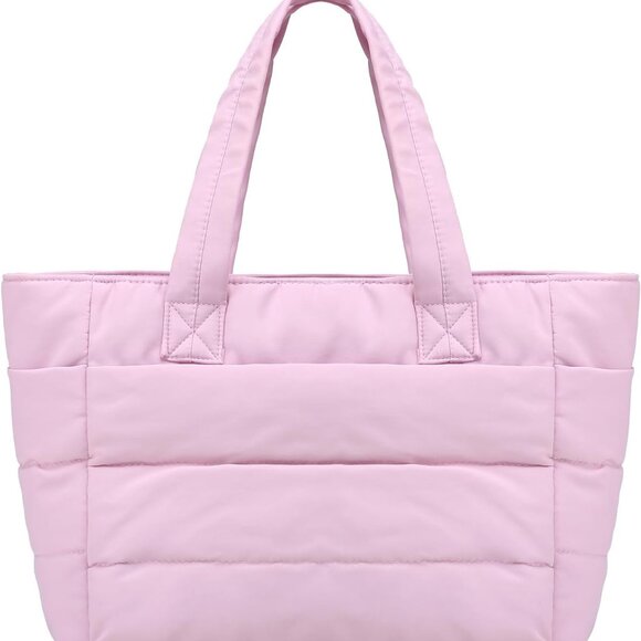 Puffy Tote Bag Women Lightweight Polyester Spacious Casual Work Travel - Picture 1 of 6
